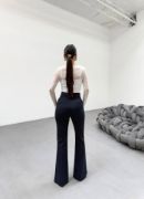 230 Gr Poly Viscose Full Lycra İspanyol Paça Pantolon resmi